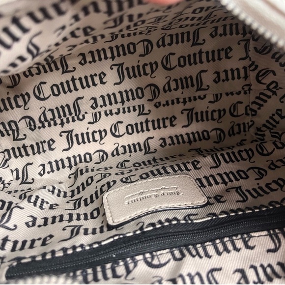 Juicy Couture Good Times Crystal Shoulder Bag Cream Logo Chain Purse NWT​ - Picture 7 of 7